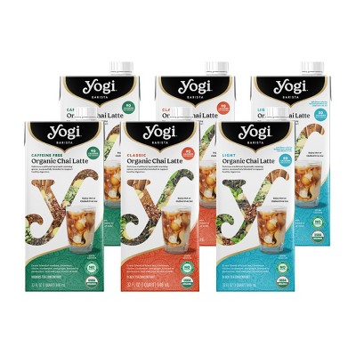 Yogi Barista Organic Chai Latte Tea Concentrate Variety Pack, 32 Oz, 6 ...