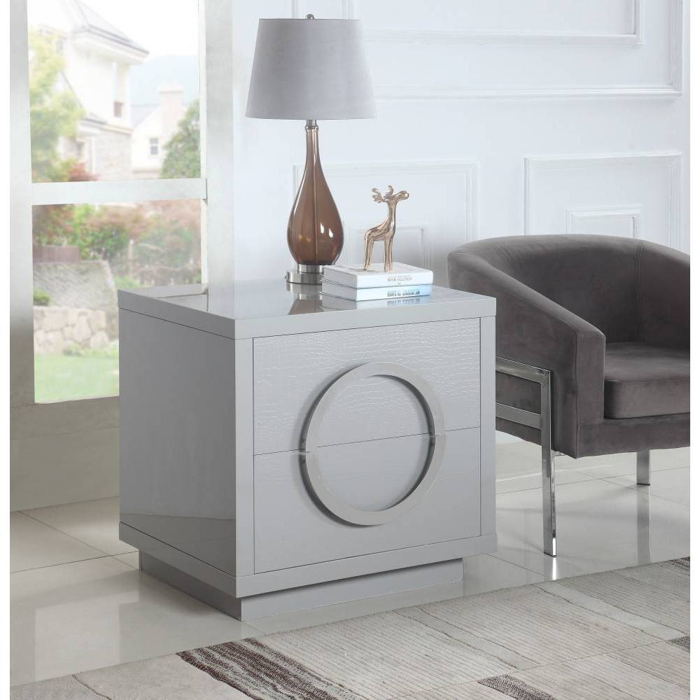 Norcia Side Table Gray - Chic Home Design was $639.99 now $383.99 (40.0% off)
