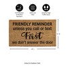 28" x 16" Nature Coir Mat, Friendly reminder - 3 of 4