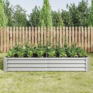 Raised Garden Bed Kit Outdoor Metal Planter Box Rectangular Deep Root Planting Bed Box for Vegetables/Flowers for Terrace Balcony Garden - 1 of 4