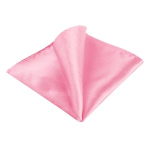 INSPIRE CHIC Men's Wedding Party Solid Color Self-Folded Pocket Squares - 1 of 4
