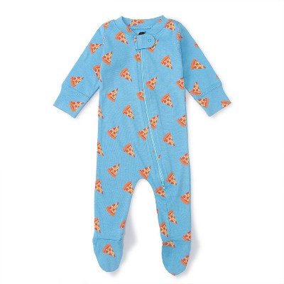 Image of Monica + Andy Baby Zip-Up Pizza Sleep N' Play - Blue 6-9M