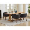 Racxily Mid Century Upholstered Barrel Dining Chairs with Arms, Linen Accent Chairs, Armchair for Living Room - 4 of 4