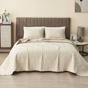 3pc Pinsonic Geo Quilt Bedding Set - Isla Jade - 1 of 4