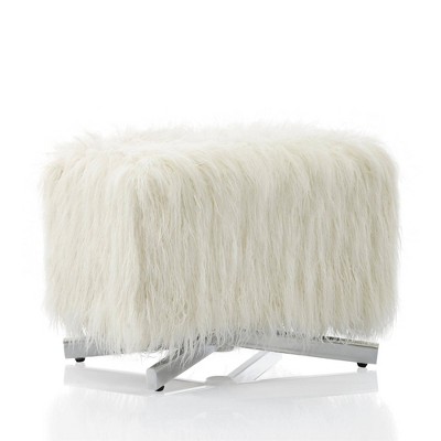 faux fur ottoman target