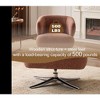 Lyngins 360° Swivel Sofa Chair, Linen Fabric Accent Chair, Cuddle-style Leisure Reading Chair, Compact Armchair for Living Room, Balcony - 3 of 4