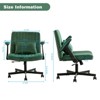 Racxily Adjustable Office Armrest Chair, Linen Criss-Cross Swivel Chairs, Vanity Chair, Desk Chair - 2 of 4