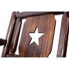 Dexmalle Rustic Outdoor Wood Rocking Bench,Garden/Backyard, - 4 of 4