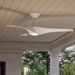 Urban Ambiance Luxury Transitional Ceiling Fan 13.5''H x 52''W,  Matte White Finish,  Geraldton Collection, UHP9360 - 1 of 4