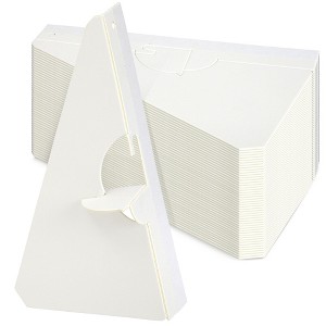 Bright Creations 50-Pack Self-Stick Cardboard Easel Backs, Picture Frame and Art Easel Stand Bulk Pack (White, 7 in) - 1 of 4