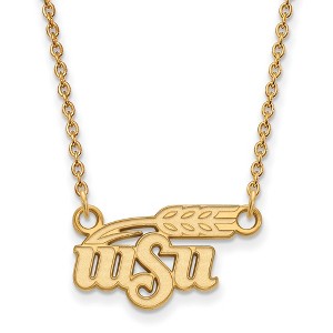 Black Bow Jewelry 14k Yellow Gold Wichita State Shockers NCAA Necklace 18 Inch - 1 of 4