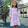 Mightly Girls Fair Trade Organic Cotton Print 3/4 Sleeve Twirl Dress - 2 of 4
