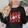 Simply Sage Market Women's Graphic Sweatshirt Love Stacked Smiley Face - 2 of 4