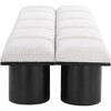 Meridian Furniture,Pavilion Boucle Fabric Bench - 3 of 4