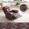 FURNIinspire Sofas Small Recliner Chair for Adults for Small Spaces, Bedroom and Living Room, Brown,34.2"*32.2"*39.3" - 3 of 4