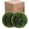 Jojoka 2PCS Artificial Topiary Balls with Chains, Faux Hanging Topiary Ball Plants for Indoor Outdoor Garden Wedding Decor - 4 of 4