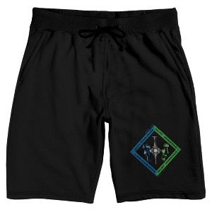Fantastic Beasts Albus Dumbledore vs. Gellert Grindelwald Men's Black Lounge Shorts - 1 of 2