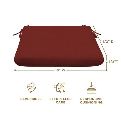 Henna Red Textured Outdoor Universal Seat Cushion Set