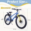 Aukfa 24" Fat Tire Mountain Bike for Kids 10+ - 7-Speed, Dual Disc Brakes, Steel Frame, All-Terrain Bike for Snow, Sand and Trails - 2 of 4
