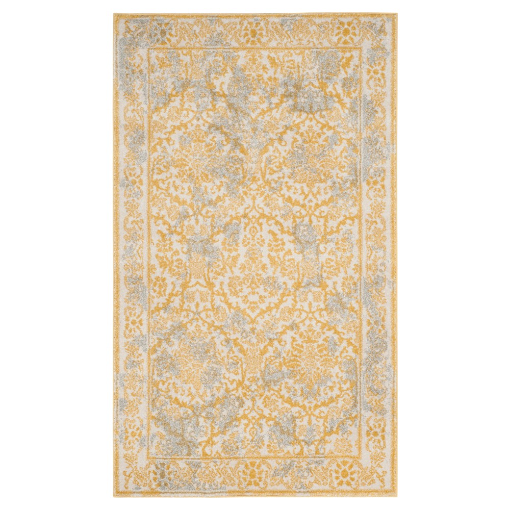 3'x5' Adonis Evoke Area Rug Ivory/Gold - Safavieh