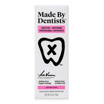 Made By Dentists Sensitive + Whitening Toothpaste - Fluoride Anticavity Toothpaste - Fresh Mint Flavor - 4.2oz