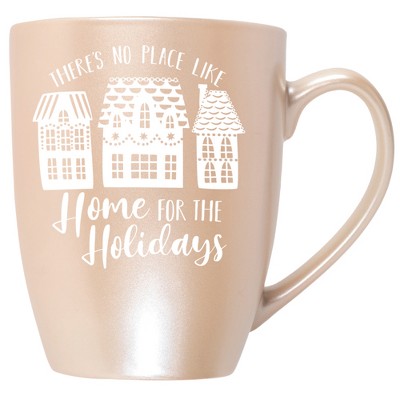 Elanze Designs There's No Place Like Home For the Holidays Precious Pearl 10 ounce New Bone China Coffee Cup Mug