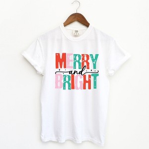 Simply Sage Market Women's Merry and Bright Colorful Short Sleeve Garment Dyed Tee - 1 of 4