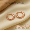 Stainless Steel Hoop Earrings by Ginger Lyne Huggie Style for Lobe Cartilage Piercing Body Jewelry - 2 of 4
