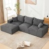 Oversized 110-Inch Modular Sectional Sofa with Corduroy Fabric, Deep Seats, No Assembly Required, for Living Room, Apartment, Bedroom - 2 of 4