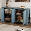 Sideboard Buffet Cabinets,4-Door Retro Wood Sideboard Cabinet With Adjustable Shelves,Sideboard Buffet Cabinet For Dining Room-Cuddlewood - 3 of 4