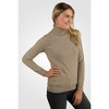 JENNIE LIU Women's 100% Pure Cashmere Long Sleeve Turtleneck Pullover Sweater - 2 of 3