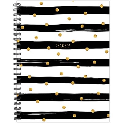 2022 Weekly Planner Softcover 6.5"x8.5" Black and Gold - Willow Creek Press