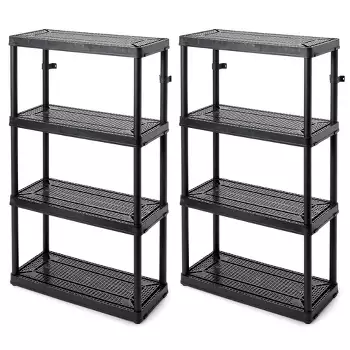Gracious Living 3 Shelf Fixed Height Solid Light Duty Storage Unit 24 X ...