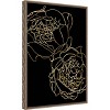 Amanti Art Peonies in gold and black by Rosana Laiz Blursbyai Canvas Wall Art Print Framed 16 x 23-in. - 2 of 4