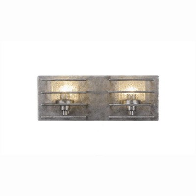 Toltec Lighting Sky Loft 2 - Light Vanity in  Aged Silver