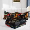 Truck Comforter Set Full Size – 3Pcs Retro Tractor Bedding with American Flag & Fire Print, Quilt Set for Boys Men Kids, Rustic Farmhouse Decor - 4 of 4