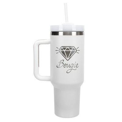 100 North Bougie Diamond Fit For A Queen Wrap-Around 40 Oz. Stainless Steel Water Bottle Coffee Mug, Spill & Leak Resistant, Travel Tumbler with