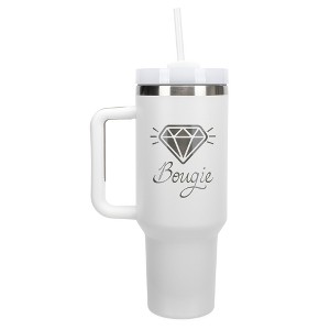 100 North Bougie Diamond Fit For A Queen Wrap-Around 40 Oz. Stainless Steel Water Bottle Coffee Mug, Spill & Leak Resistant, Travel Tumbler with - 1 of 4