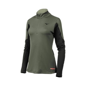 Mizuno Women's Breath Thermo Base Layer Half Zip Running Pullover - 1 of 3