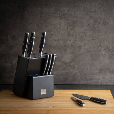 MasterChef 15pc High Carbon Stainless Steel Knife Set with Black Block