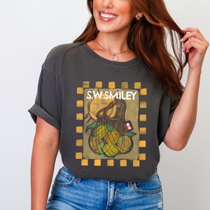 S.W.Smiley Lemon Bag - Women's Garment Dyed Graphic T-Shirt - 1 of 4