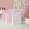 Sparkle and Bash 36 Pack Goodie Gifts Bags, Party Favors Paper Treat Bags with Stickers for Girls Baby Shower & Kids Birthday, Pink 5.5x9x3.15 In - 2 of 4