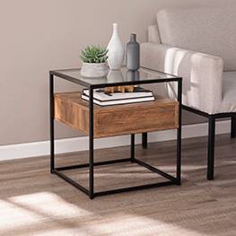 target glass end tables