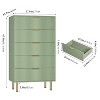GAOMON 5 Drawer Fluted Dresser for Bedroom,47.9''Tall Wooden Chest of Drawers for Living Room,Hallway,Entryway - 4 of 4