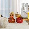 Northlight Set of 2 Scarecrow on a Pumpkin Thanksgiving Table Figures - 2 of 4