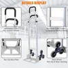 Convertible Hand Truck Dolly, Heavy Duty Folding Utility Cart, Pneumatic Tires for Warehouse, Aluminum - 3 of 4