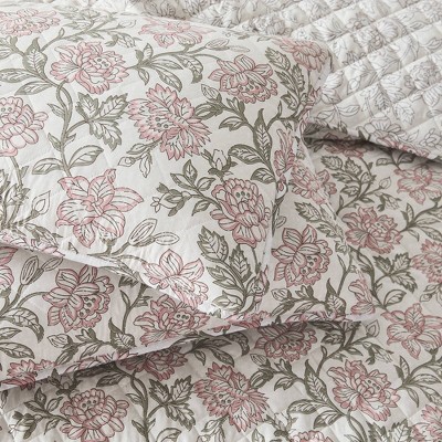 Lush Decor Lush Décor Full/Queen Zara Floral Block Reversible Quilts Pink — фото 8