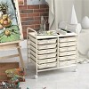 Angel Sar 12-Drawer 24.5Inch Rolling Storage Cart, 2-Row 10-Tier Organizer with Multicolor Transparent Drawers, 4 Wheels White Frame - 2 of 4