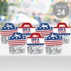 Big Dot of Happiness Stars & Stripes - DIY Patriotic Party Clear Goodie Favor Bag Labels - Candy Bags with Toppers - Set of 24 - 2 of 4