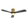 GDFStudio Wessor 52" Flush Mount 3 Solid Wood Blades Ceiling Fan with 3CCT LED Light - 2 of 4
